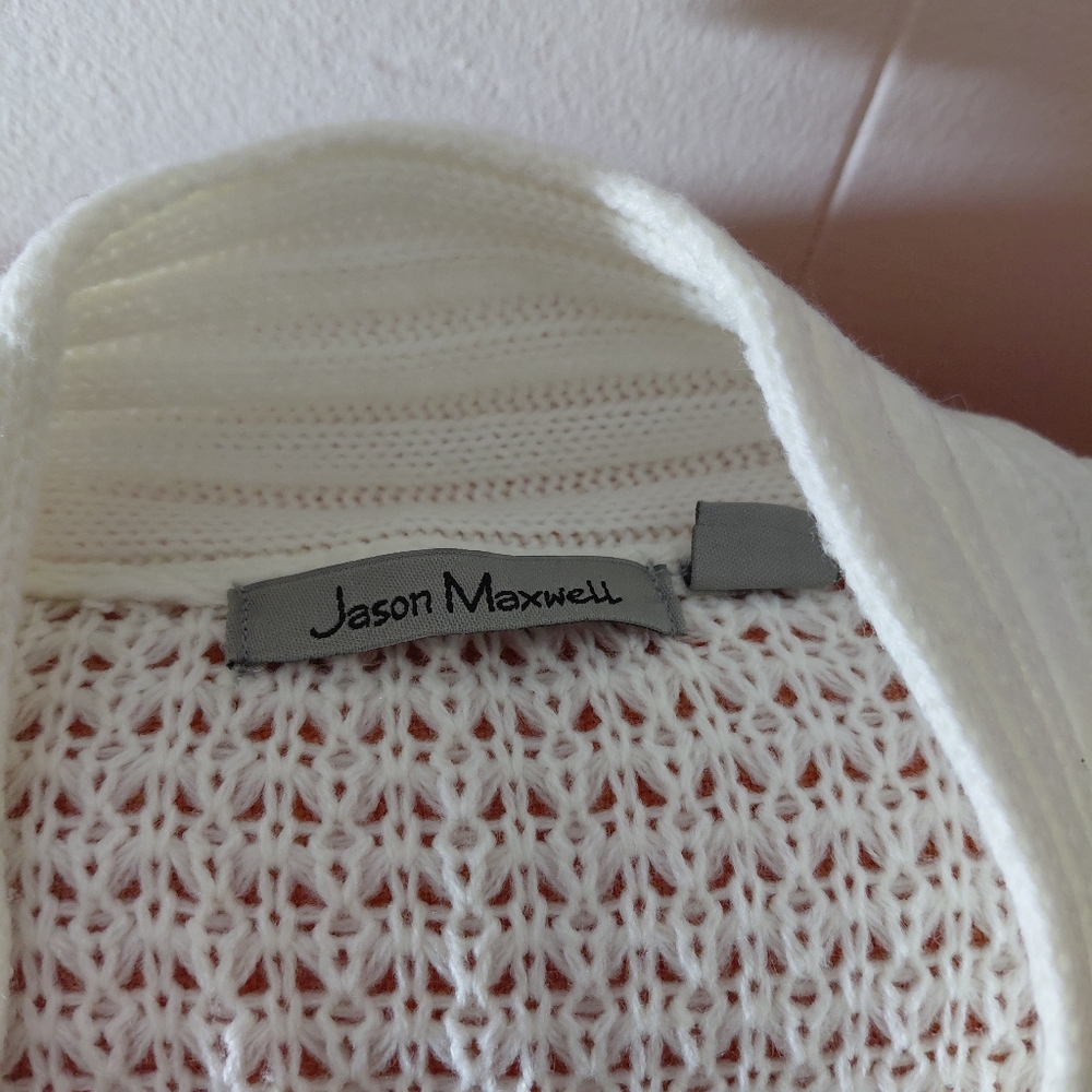 NWOT. Jason Maxwell Cream Women's Cardigan - Picture 2 of 3